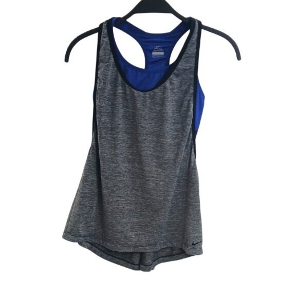 Nike Tank Top Womens Size M Fitted Racerback Dri Fit Built In Bra Activewear - Picture 1 of 9